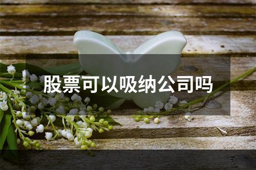 股票可以吸纳公司吗