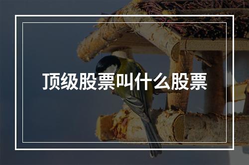 顶级股票叫什么股票