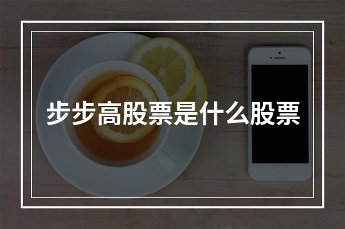 步步高股票是什么股票