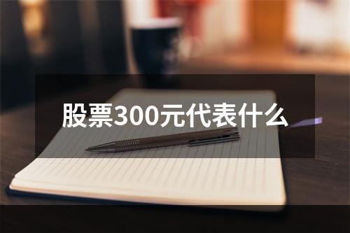 股票300元代表什么