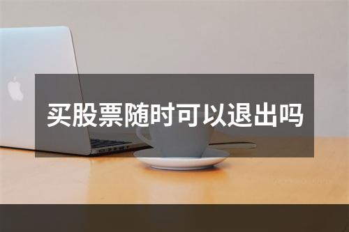 买股票随时可以退出吗