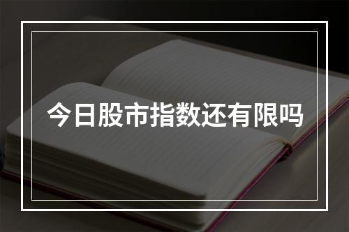 今日股市指数还有限吗