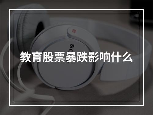 教育股票暴跌影响什么