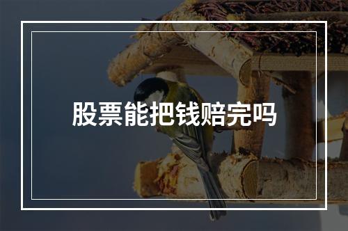 股票能把钱赔完吗