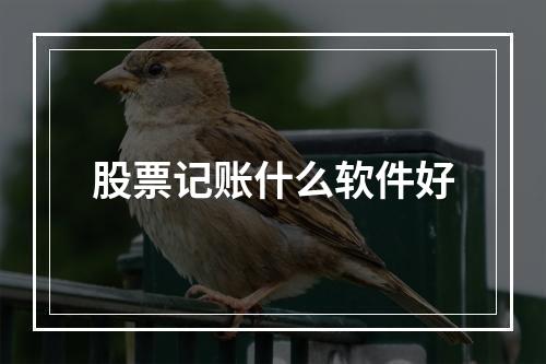 股票记账什么软件好