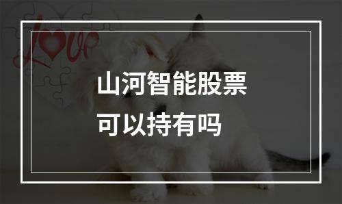 山河智能股票可以持有吗