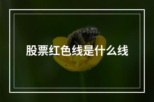 股票红色线是什么线