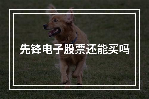 先锋电子股票还能买吗