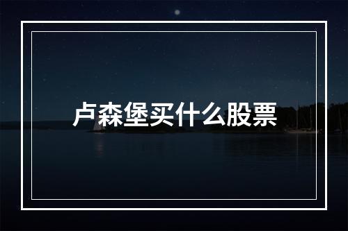 卢森堡买什么股票