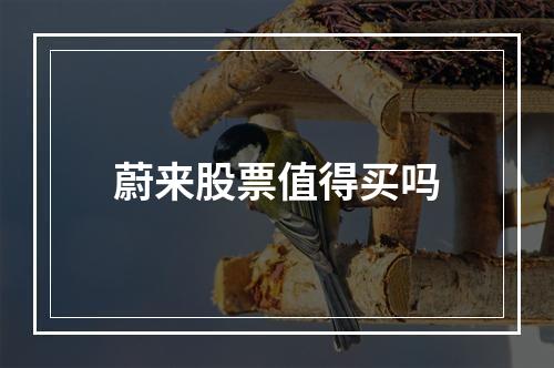 蔚来股票值得买吗