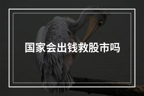 国家会出钱救股市吗