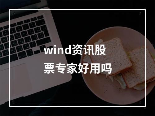 wind资讯股票专家好用吗