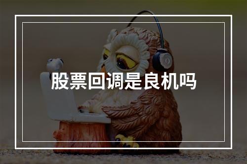 股票回调是良机吗