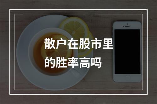 散户在股市里的胜率高吗