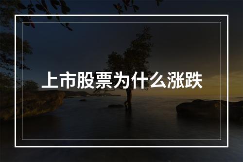 上市股票为什么涨跌