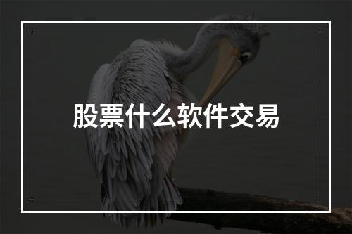 股票什么软件交易