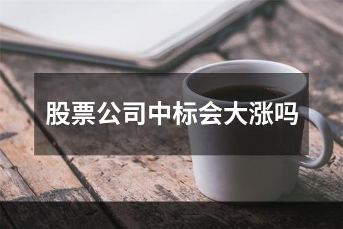 股票公司中标会大涨吗