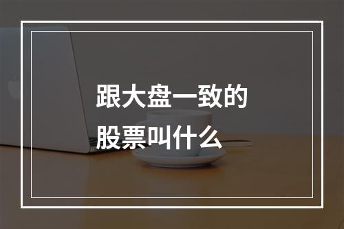 跟大盘一致的股票叫什么