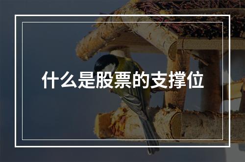 什么是股票的支撑位