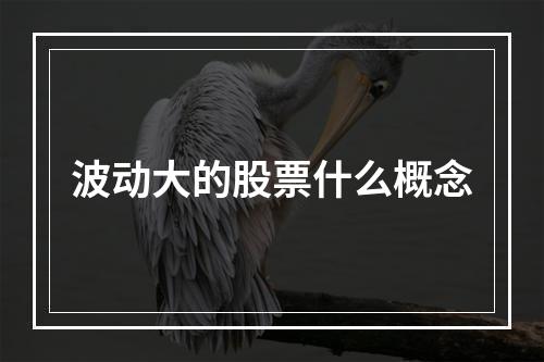 波动大的股票什么概念