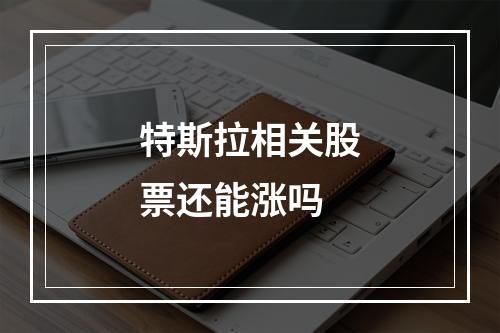 特斯拉相关股票还能涨吗