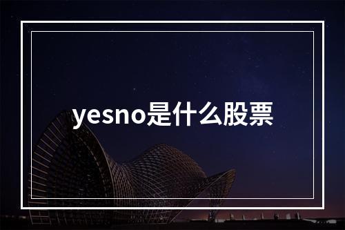 yesno是什么股票