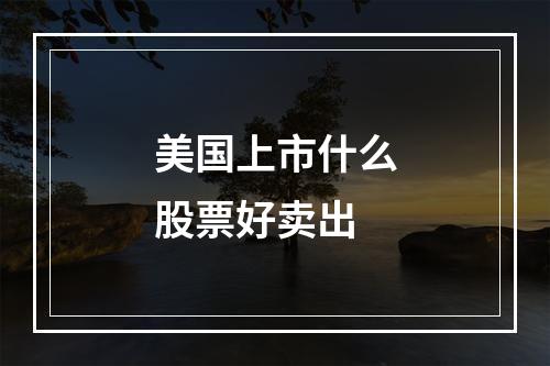 美国上市什么股票好卖出