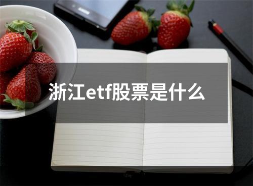 浙江etf股票是什么